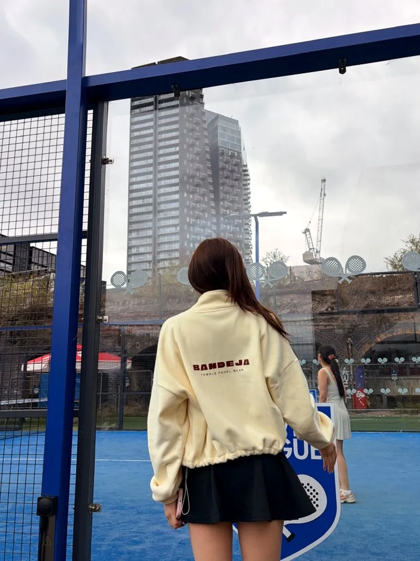 Butter Jacket in Butter Yellow, courtside