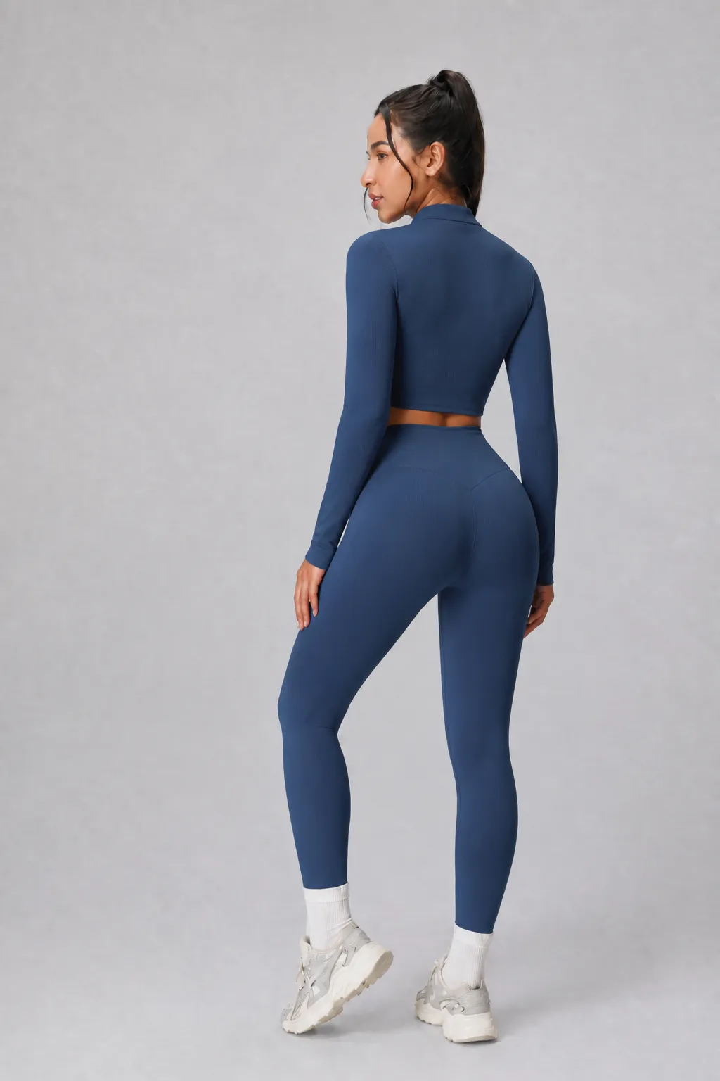 Court Coat in Navy — back