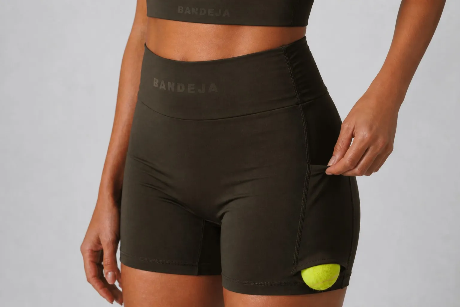 Match Short Set — Lift-Release pocket detail